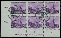 20 Pf. Leipziger Frühjahrsmesse 1955 mit dem besseren Wz. 2 Y I, ...